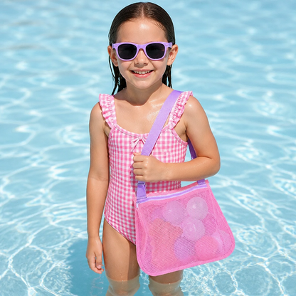 Kids Mesh Beach and Pool Bag for Toys and Accessories