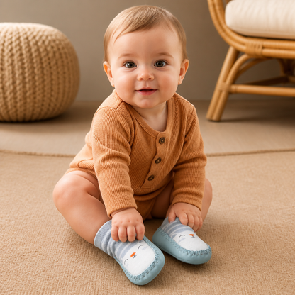 Baby Breathable Sock Shoes – Non-Slip Soft Sole Walking Socks for Infants & Toddlers