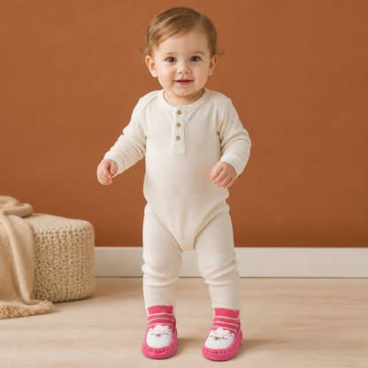 Baby Breathable Sock Shoes – Non-Slip Soft Sole Walking Socks for Infants & Toddlers