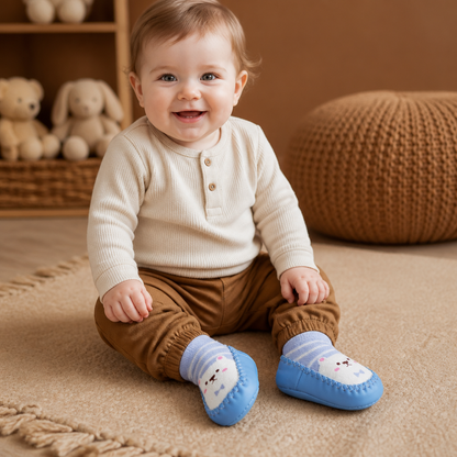 Baby Breathable Sock Shoes – Non-Slip Soft Sole Walking Socks for Infants & Toddlers