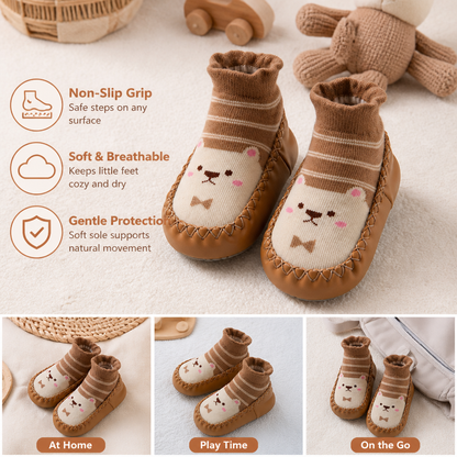 Baby Breathable Sock Shoes – Non-Slip Soft Sole Walking Socks for Infants & Toddlers