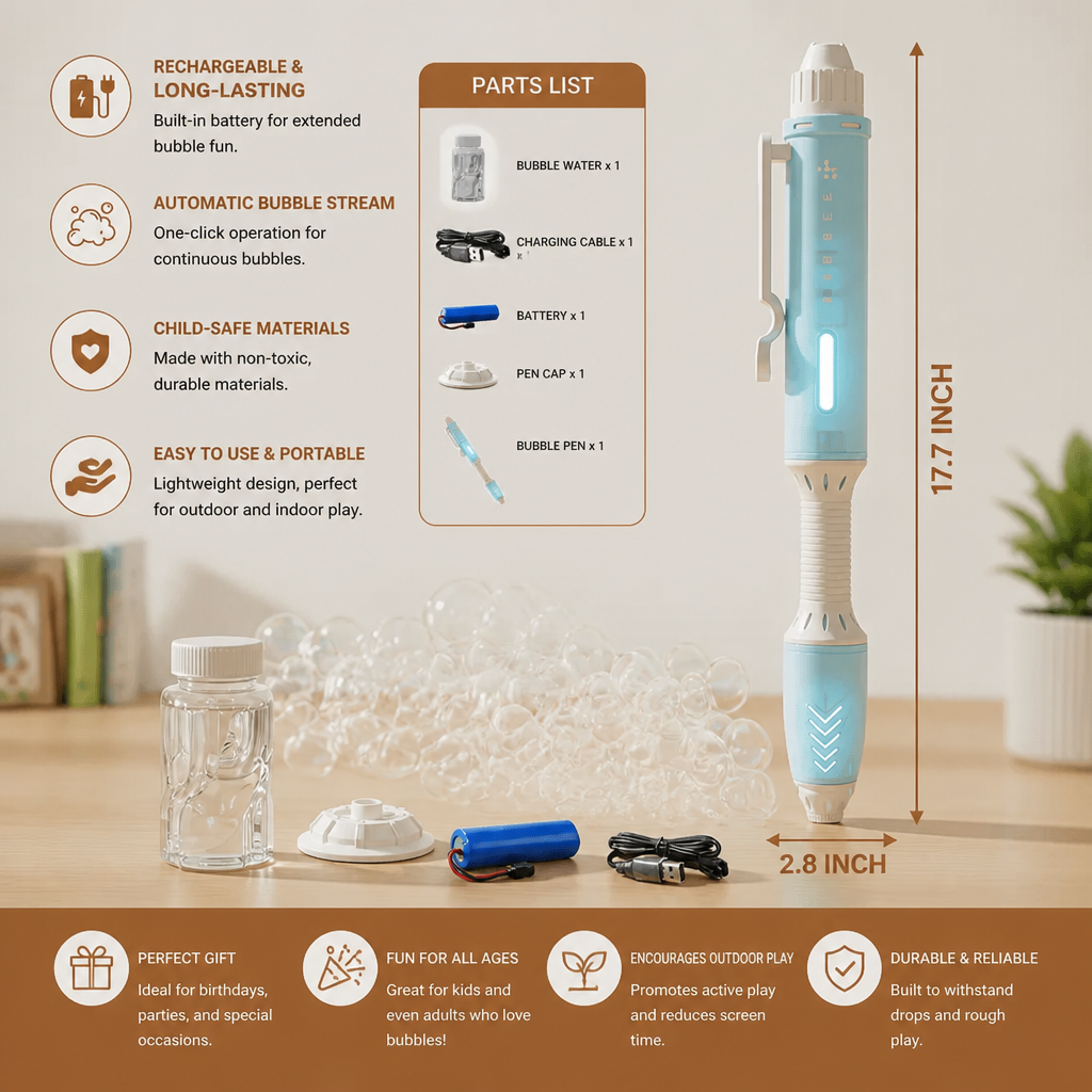 Magic Bubble Blaster Pen – Automatic Bubble Wand for Kids