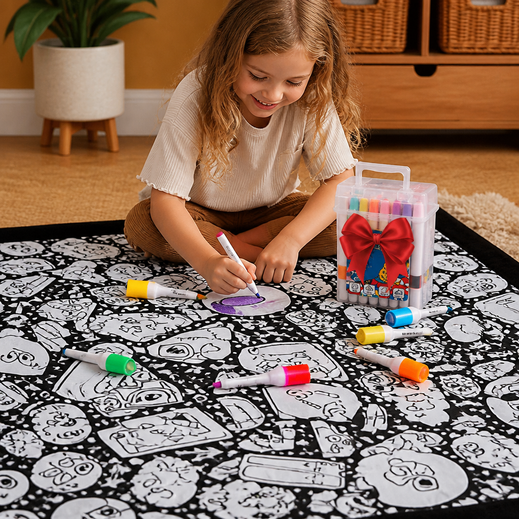 DIY Colouring Blanket for the whole family