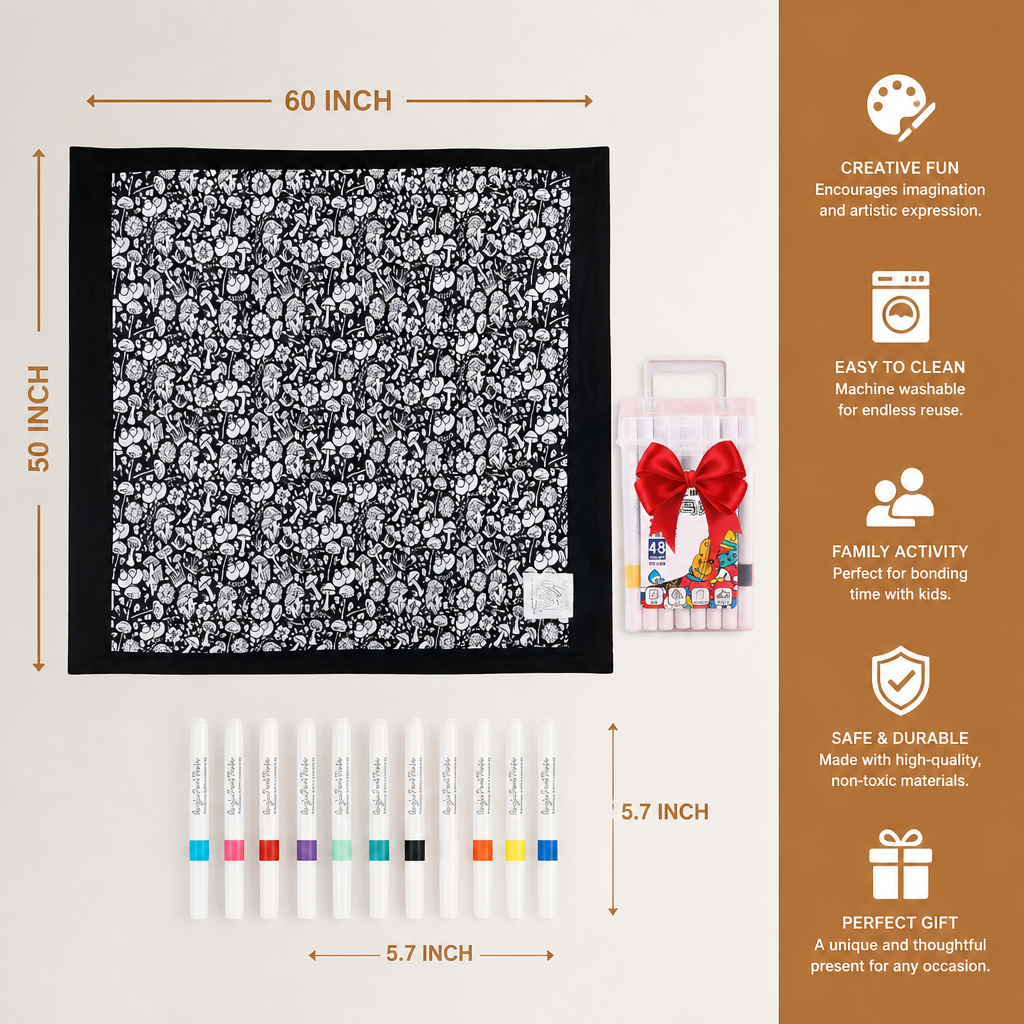 DIY Colouring Blanket for the whole family