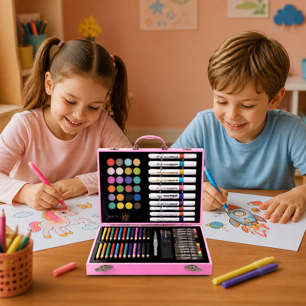 88-Piece Creative Art Case for Little Artists