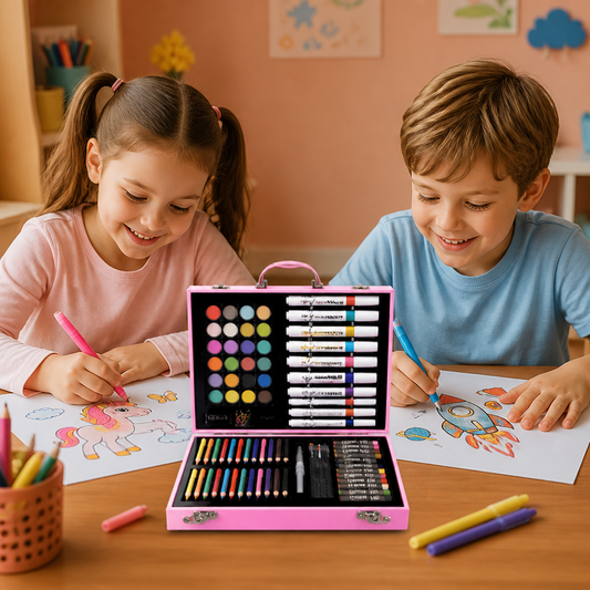 88-Piece Creative Art Case for Little Artists