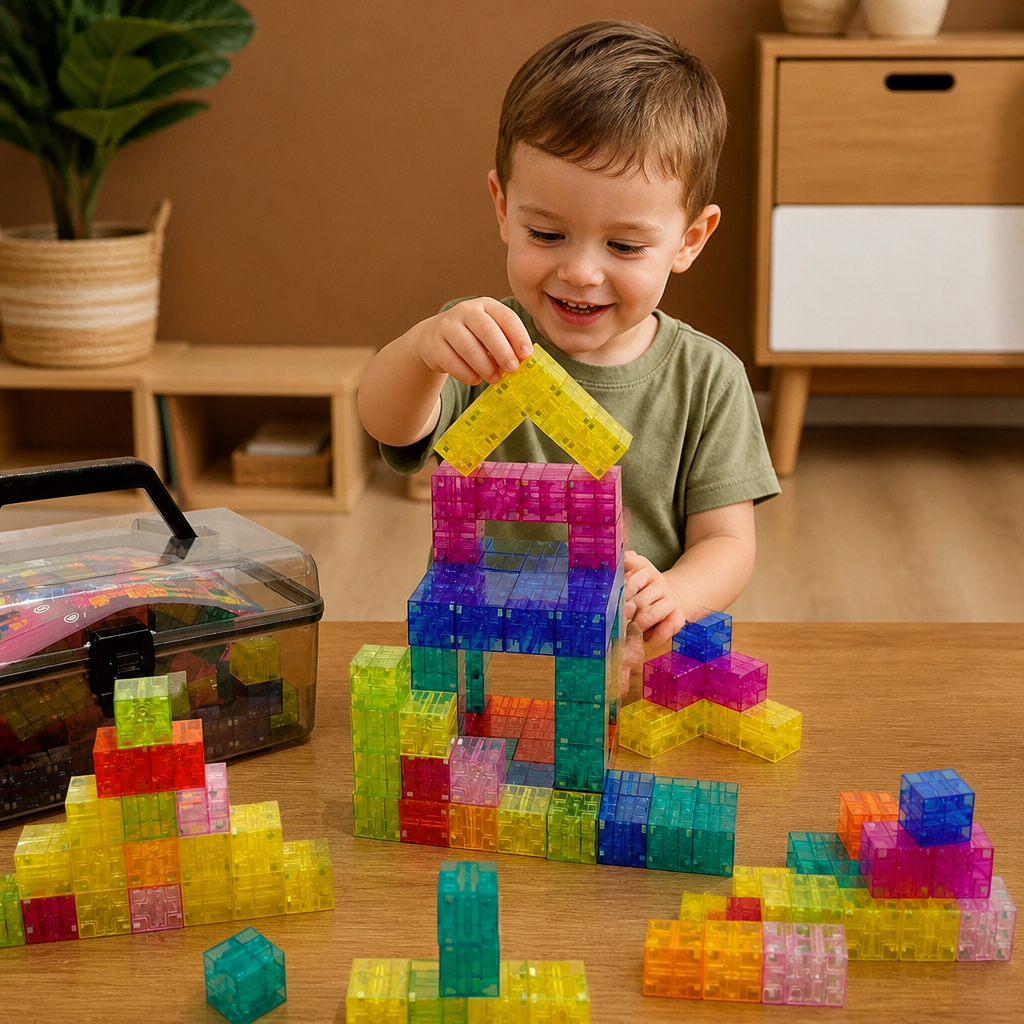 Montessori Cube Building Block Set for Kids