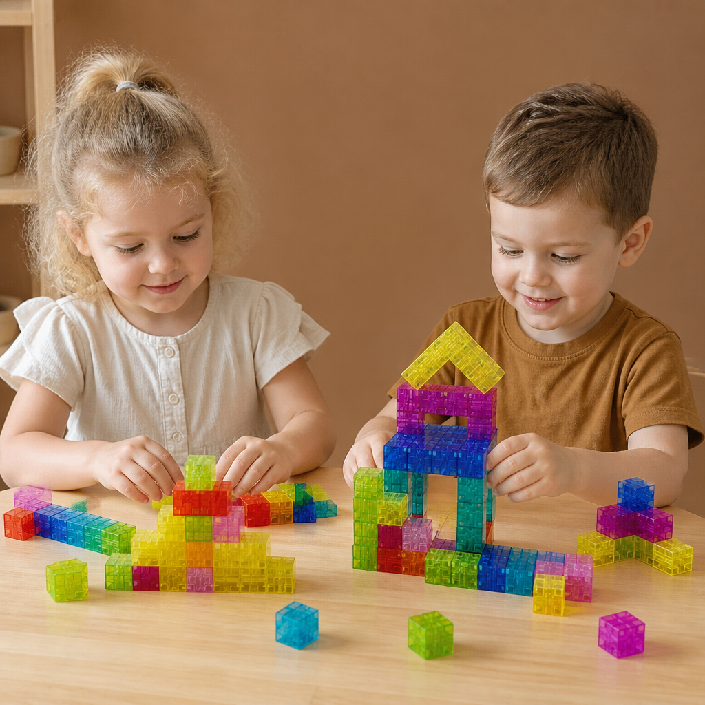 Montessori Cube Building Block Set for Kids
