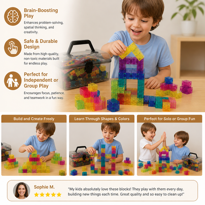Montessori Cube Building Block Set for Kids