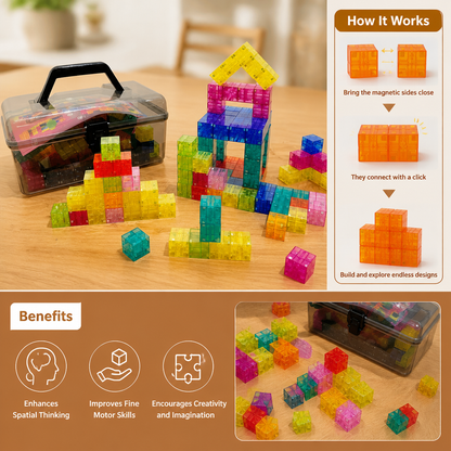 Montessori Cube Building Block Set for Kids