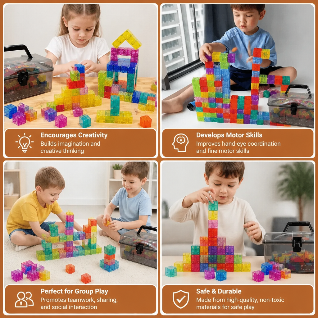 Montessori Cube Building Block Set for Kids