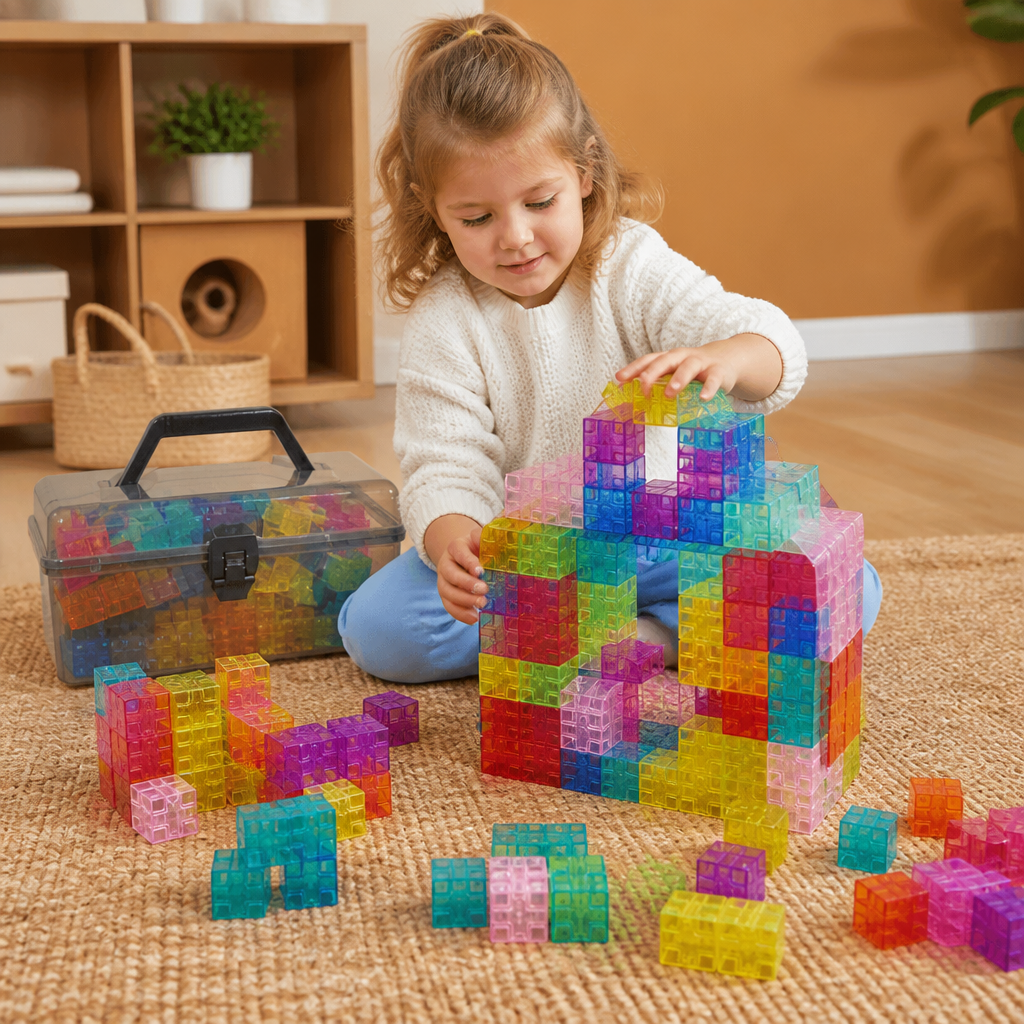 Montessori Cube Building Block Set for Kids