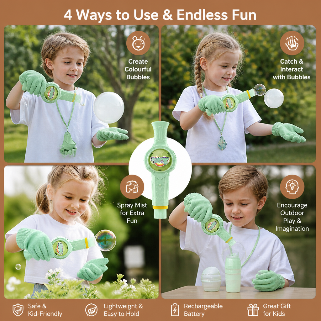 Interactive Bubble Ball Racket Toy for Kids