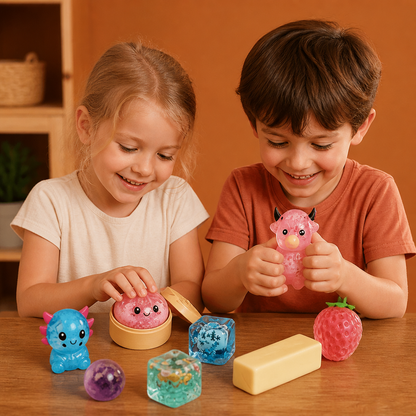 Premium Squishy Fidget Toy Set – 8 Sensory Toys