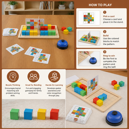 3D Color Match Building Blocks Puzzle Game