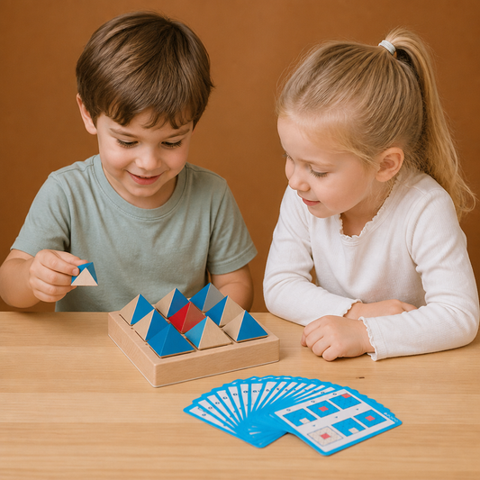 Wooden Geometric Pattern Puzzle – Logic & Spatial Thinking Game