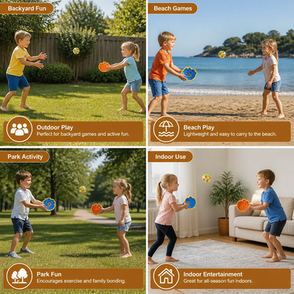 Suction Cup Ball Racket Game Set for Kids