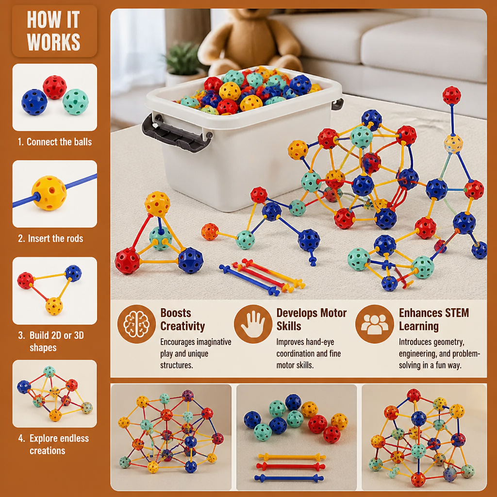 3D STEM Construction Building Set – Creative Learning Toy