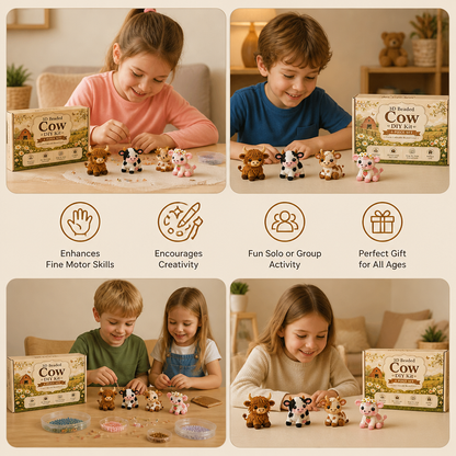 3D Beaded Animal Craft Kit – DIY Mini Bead Art Set for Beginners