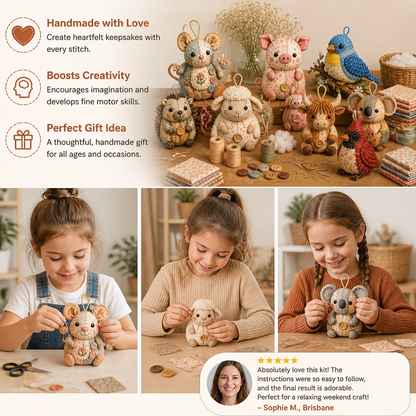 DIY Animal Sewing Kit – Handmade Fabric Ornament Craft Set