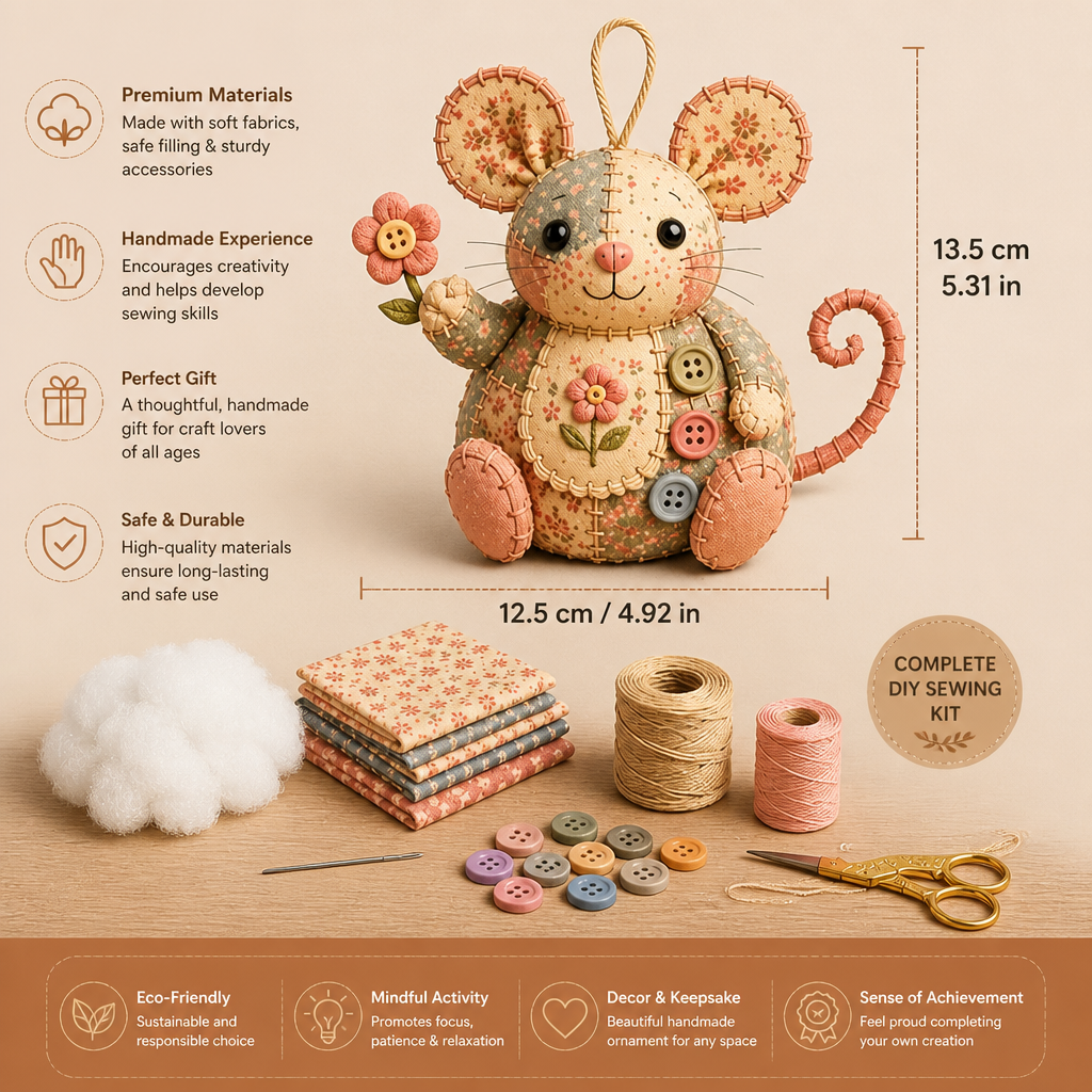 DIY Animal Sewing Kit – Handmade Fabric Ornament Craft Set