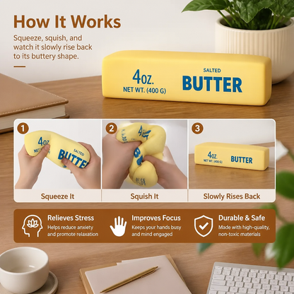 Jumbo Squishy Butter Stick – Slow-Rise Stress Ball & Sensory Fidget Toy