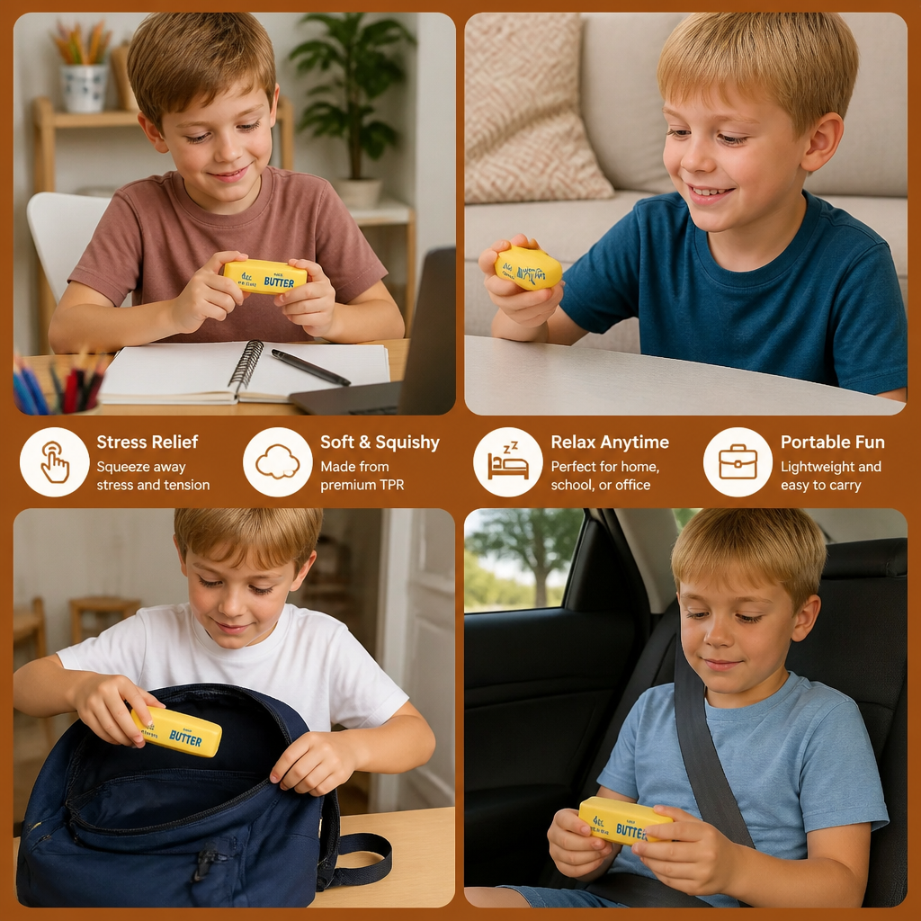 Jumbo Squishy Butter Stick – Slow-Rise Stress Ball & Sensory Fidget Toy