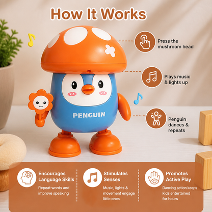 Interactive Talking & Dancing Penguin Toy with Music