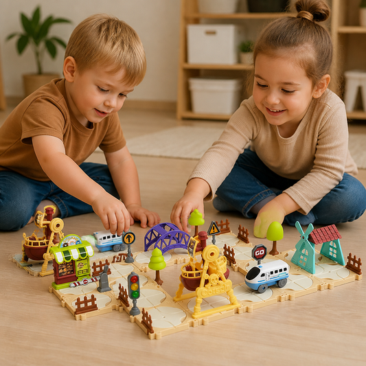 DIY Amusement Park Railway Building Set