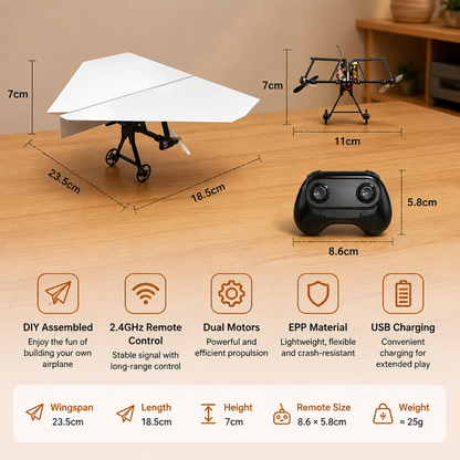 DIY Remote Control Paper Airplane Kit