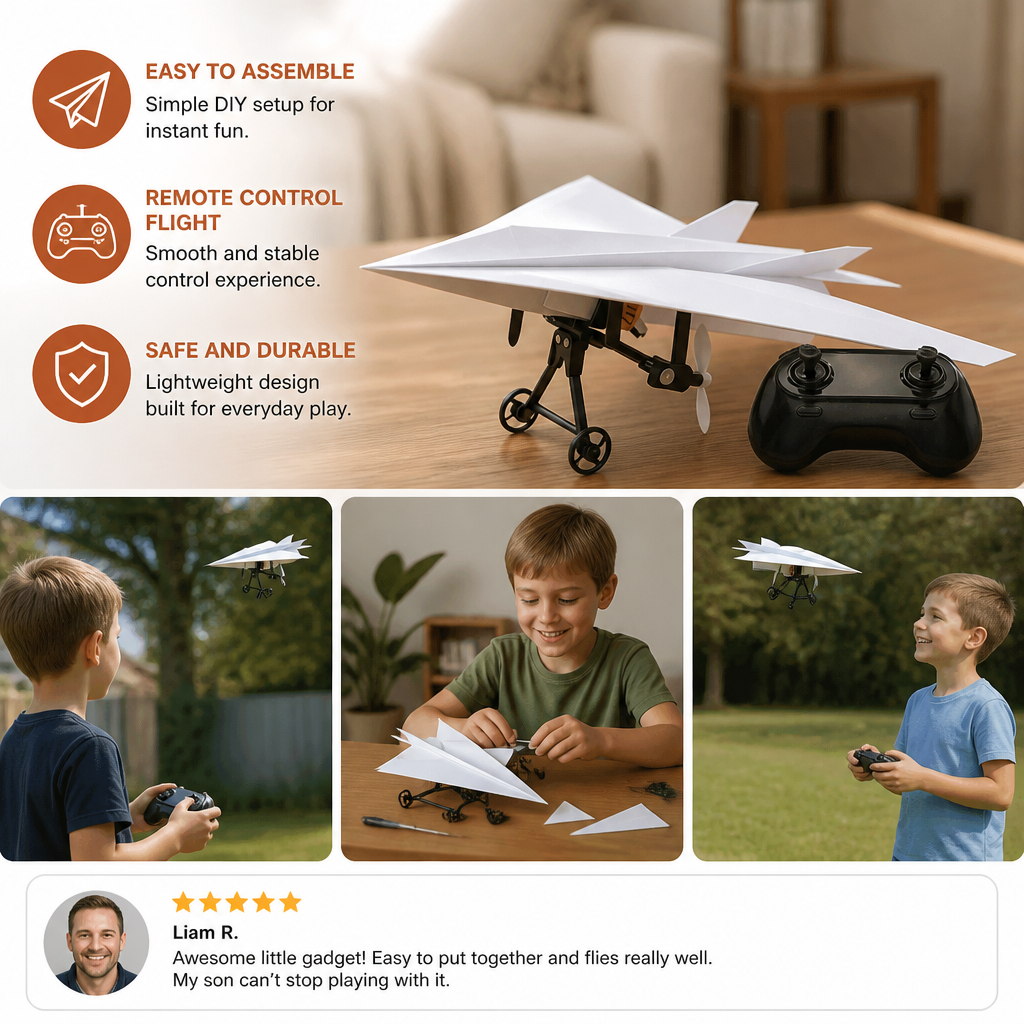 DIY Remote Control Paper Airplane Kit