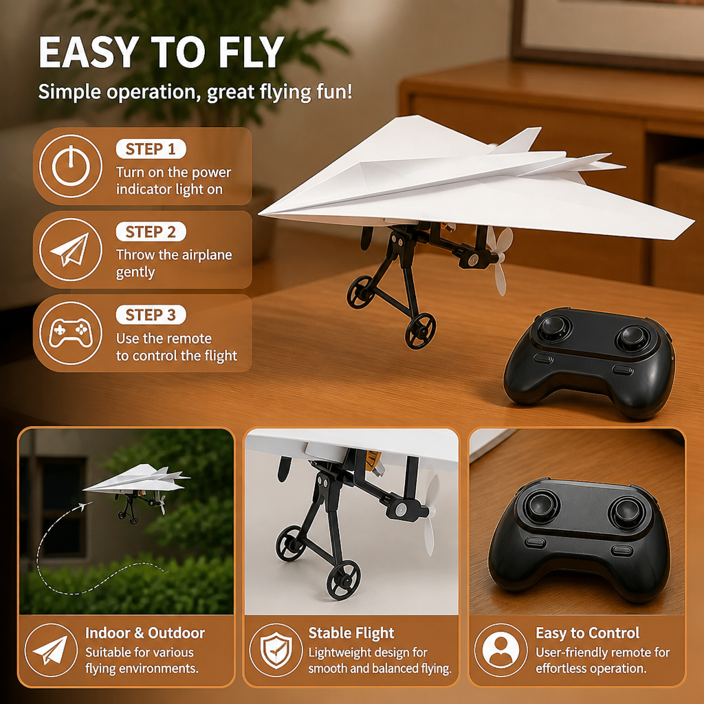 DIY Remote Control Paper Airplane Kit
