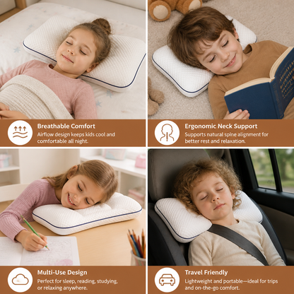 Ergonomic Neck Support Memory Foam Kids Pillow