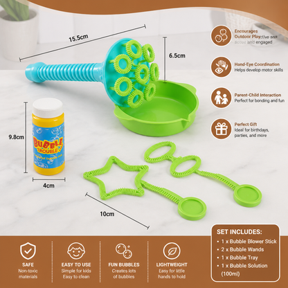 Magic Bubble Blower Stick Set