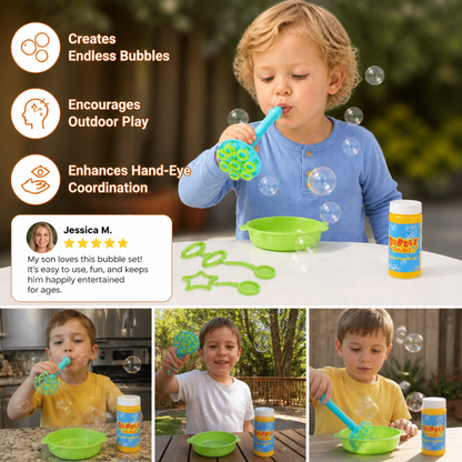 Magic Bubble Blower Stick Set