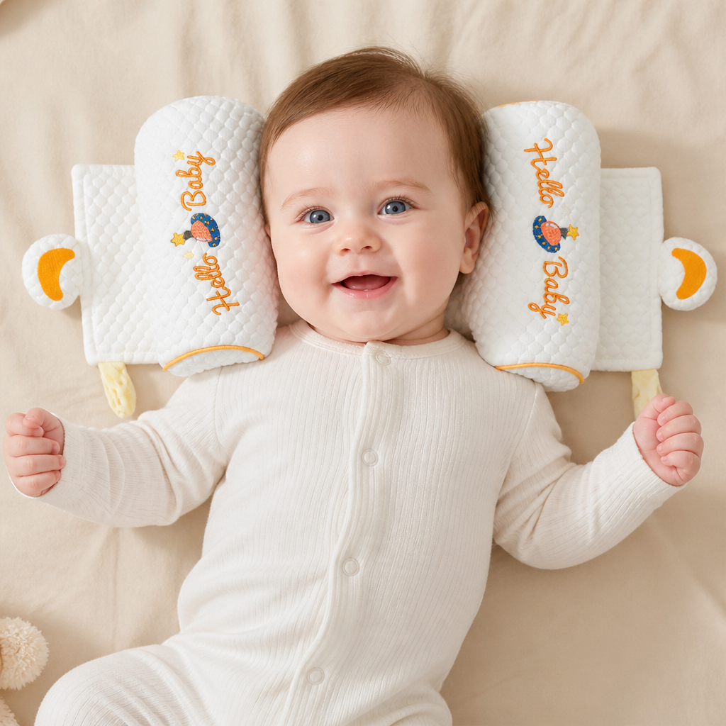 Adjustable Baby Head Shaping Pillow with Millet Filling