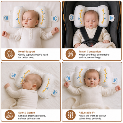 Adjustable Baby Head Shaping Pillow with Millet Filling