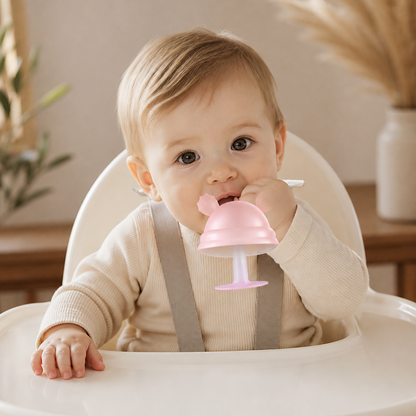 Baby Mushroom Silicone Teether for Tiny Hands