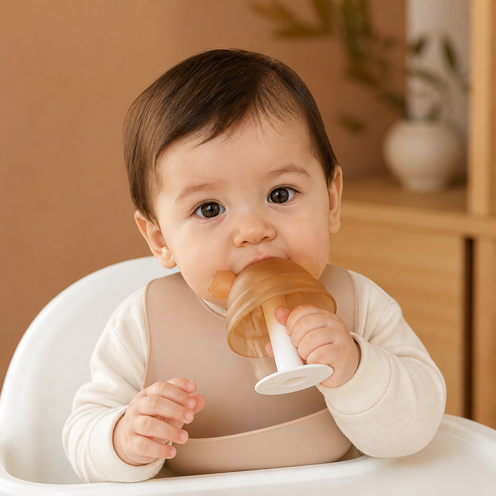 Baby Mushroom Silicone Teether for Tiny Hands