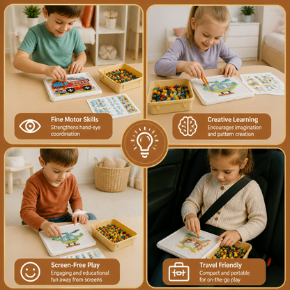 Montessori Learning Peg Mosaic Board