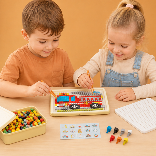 Montessori Learning Peg Mosaic Board