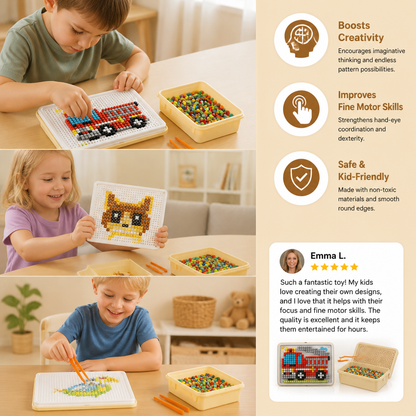 Montessori Learning Peg Mosaic Board