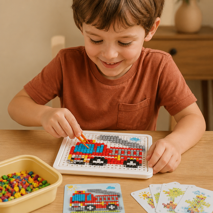 Montessori Learning Peg Mosaic Board