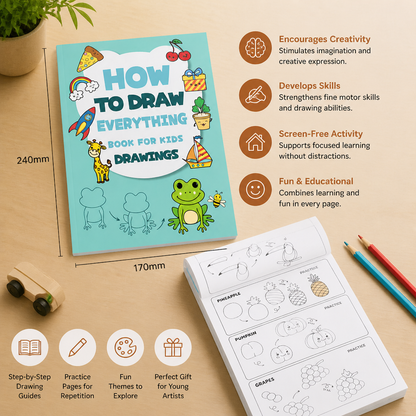 Montessori How to Draw Activity Book – Step-by-Step Learning & Drawing Practice