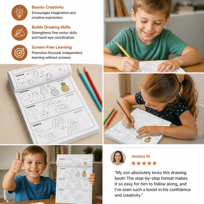 Montessori How to Draw Activity Book – Step-by-Step Learning & Drawing Practice
