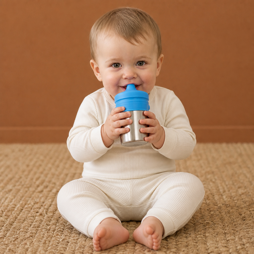 BPA-Free Spillproof Silicone Sippy Cup Lids with Straw