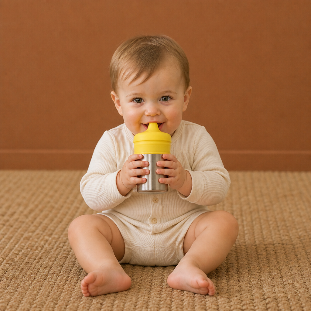 BPA-Free Spillproof Silicone Sippy Cup Lids with Straw