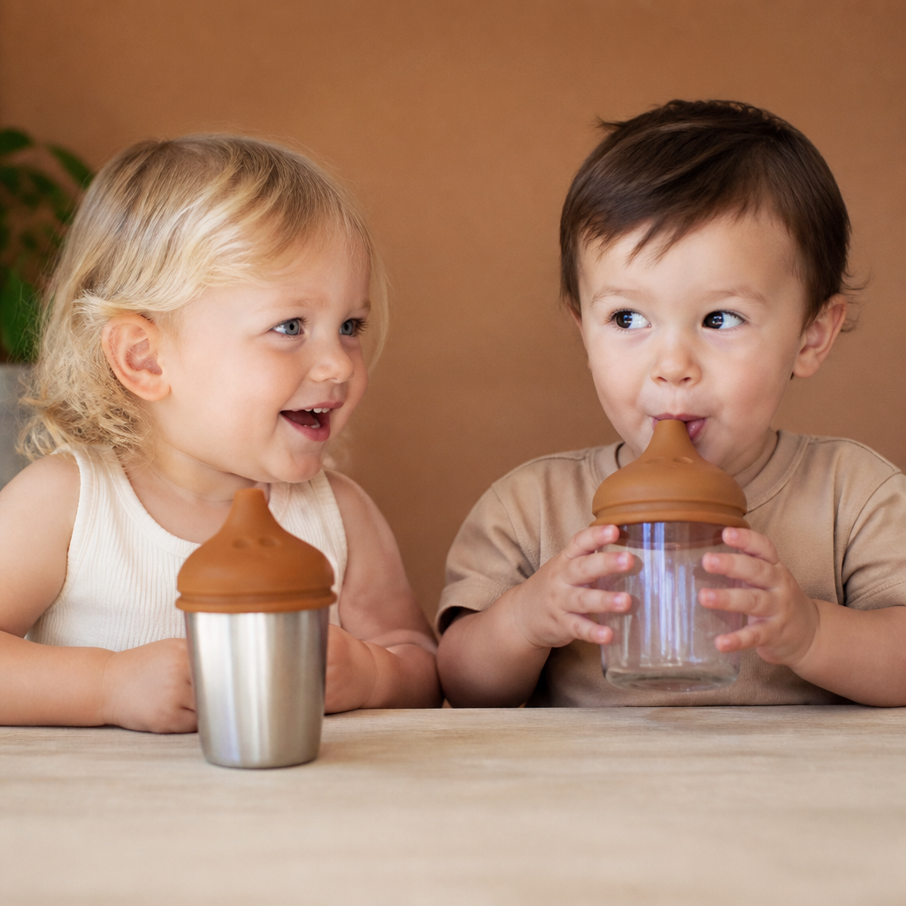 BPA-Free Spillproof Silicone Sippy Cup Lids with Straw