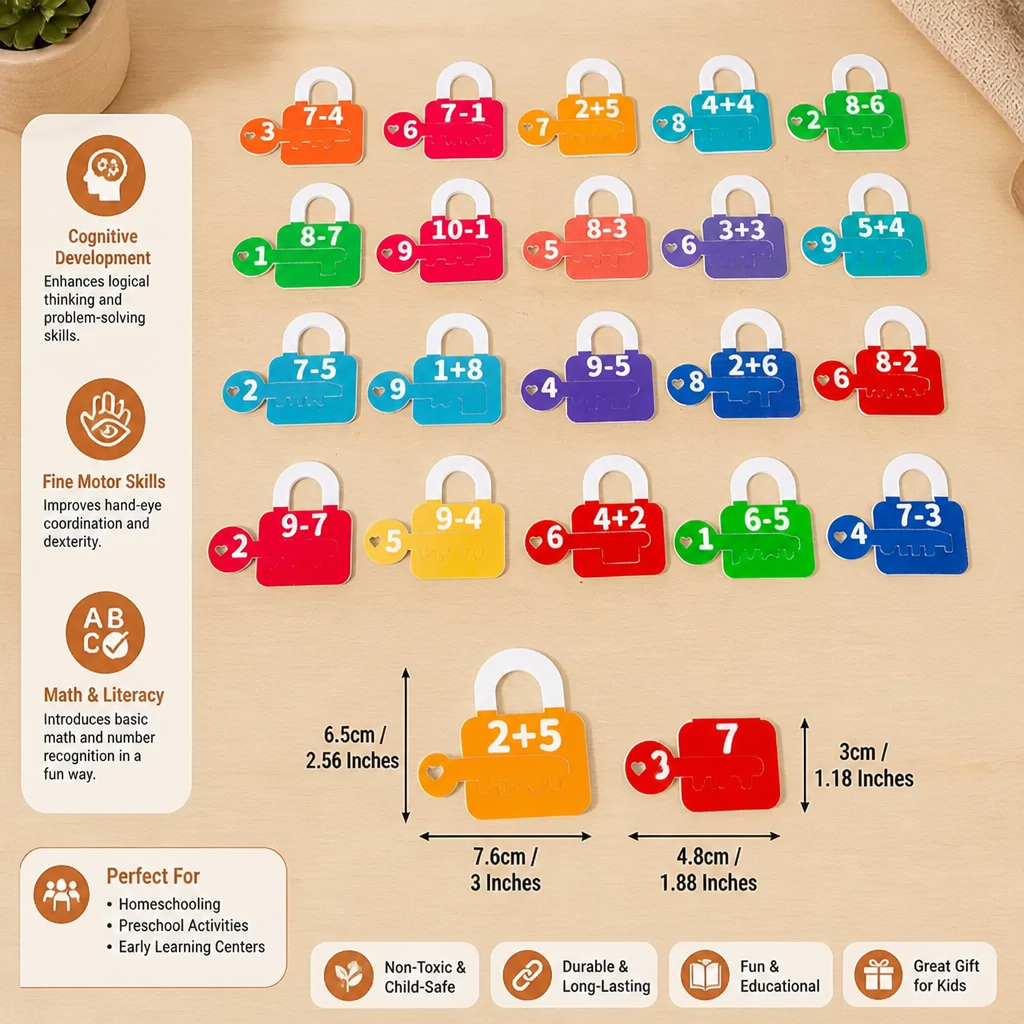 Letters and Maths Locks and Keys Educational Game