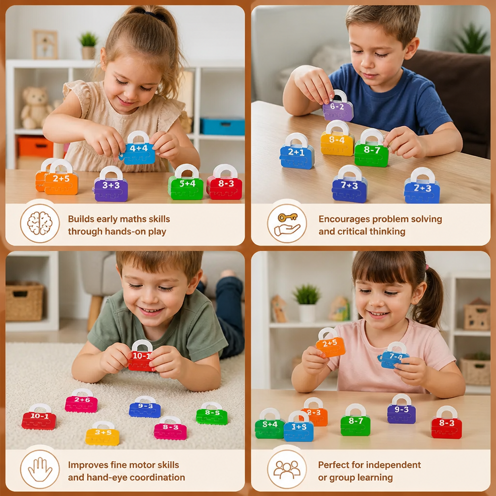 Letters and Maths Locks and Keys Educational Game